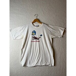 Vintage 1995 Curious George Ether T Shirt Mens XL All Sport Heavyweight White